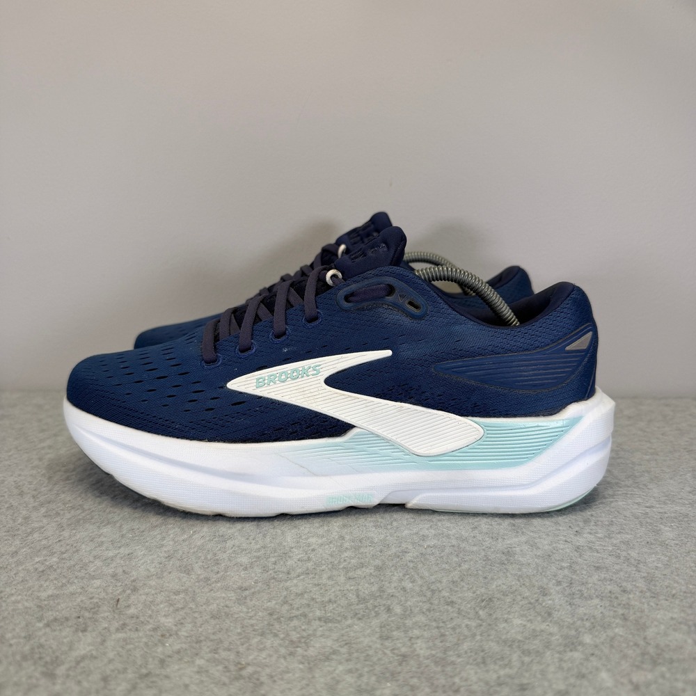 Brooks Ghost Max Womens Shoes Size 9 Wide Navy Blue Running Sneakers 1204571D406